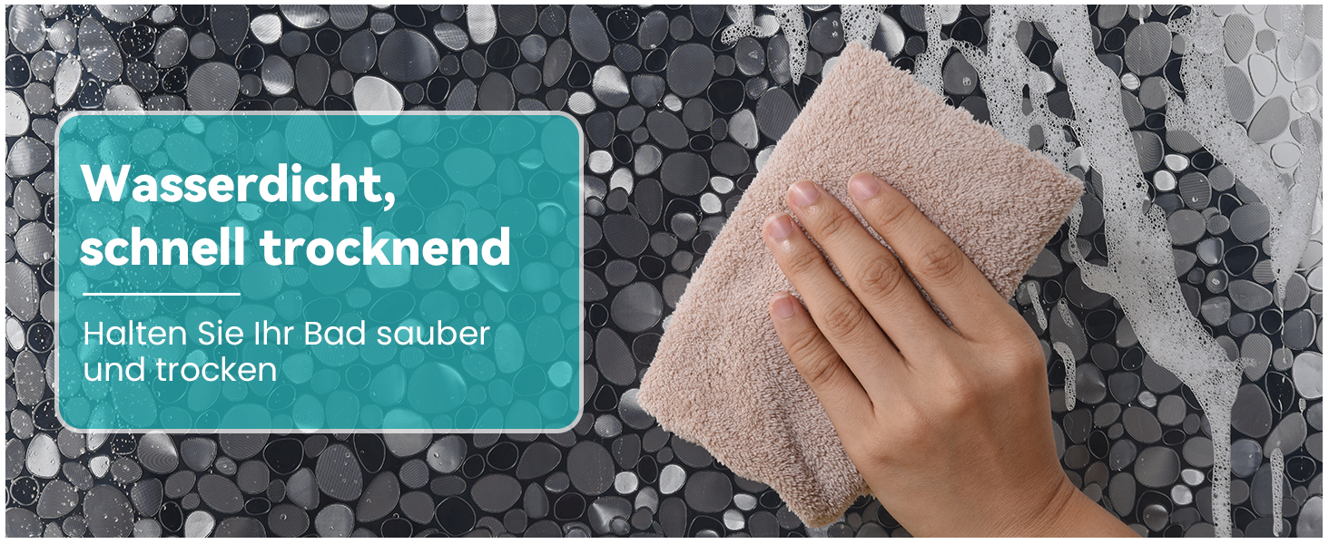 Дзеркальний душовий завіс OTraki 180x200 см, PEVA, антигрибок, з гачками та магнітами