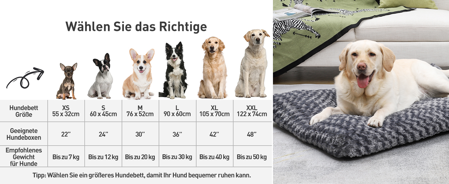 Килимок для собак KSIIA, великий, 90x60 см, антиковзаюча підставка, дихаючий, для великих та середніх собак, легко миється (темно-сірий)