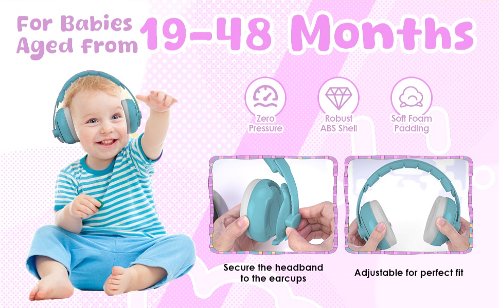 Навушники для захисту слуху дитини 2в1, сірі (до 48 місяців)