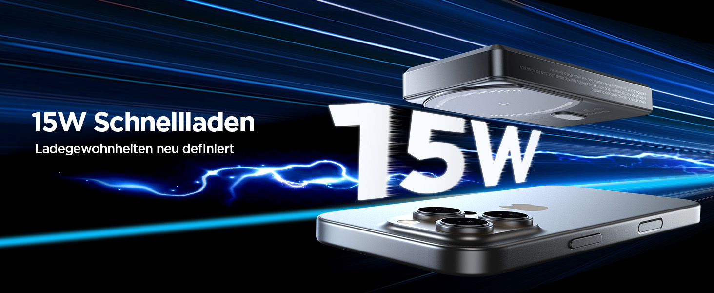 Портативний зарядний акумулятор Powerbank з MagSafe, 5000mAh, 20W PD, 15W Wireless, USB-C, для iPhone, AirPods (Сірий)