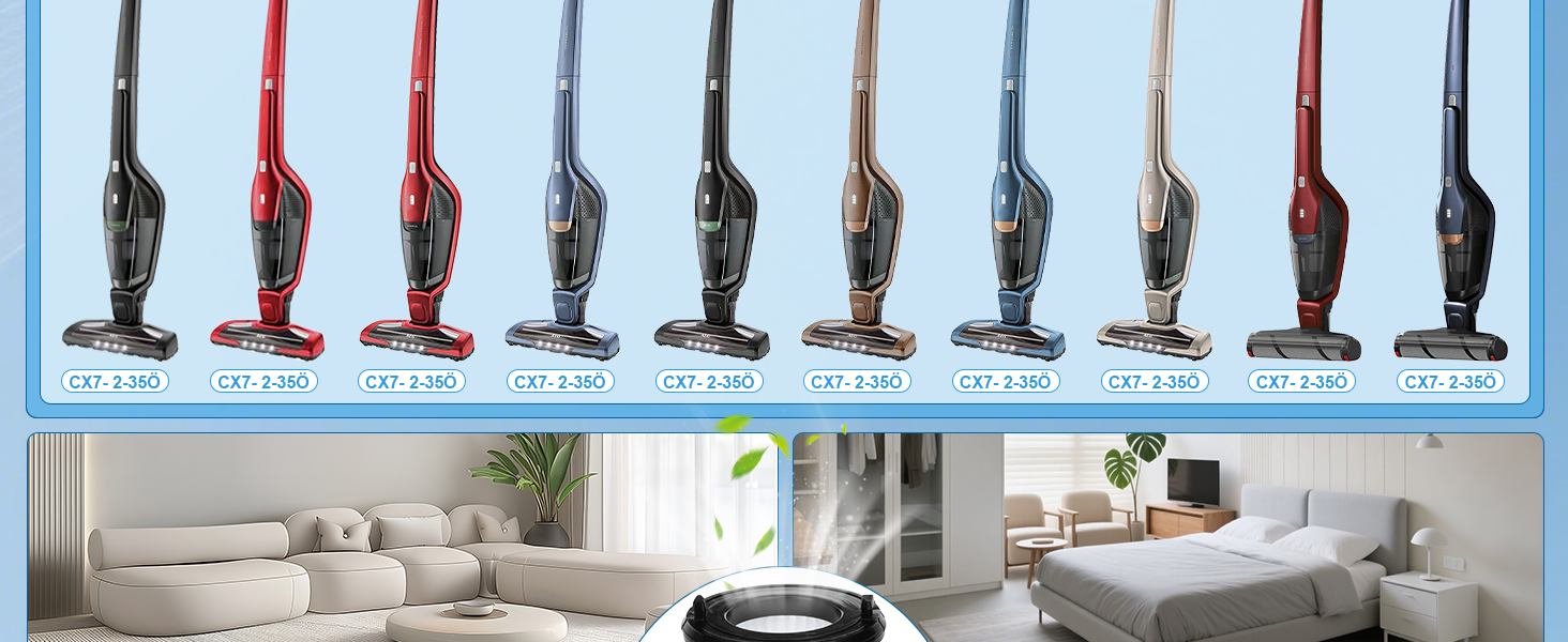 Фільтри для пилососа AEG CX7 (4 шт.) - Замінні фільтри для AEG AEF150, CX7-2 Classic, Ergorapido, QX8 Animal x Power