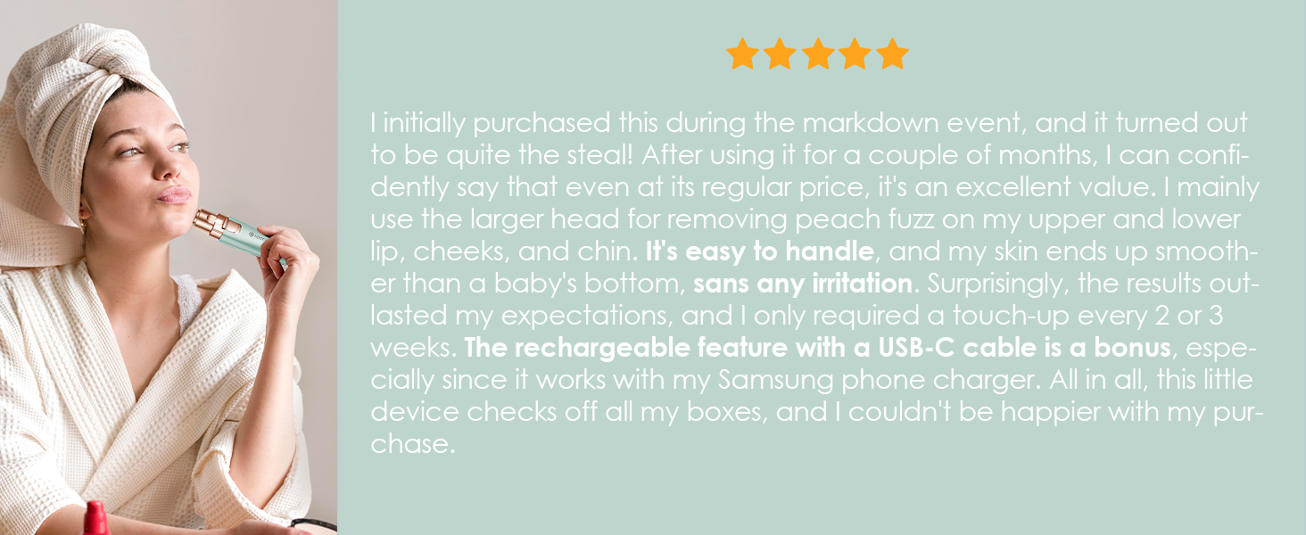 Триммер для обличчя та брів VG VOGCREST 2-в-1, акумуляторний, з LED-підсвіткою (Рожеве золото, Зелений)