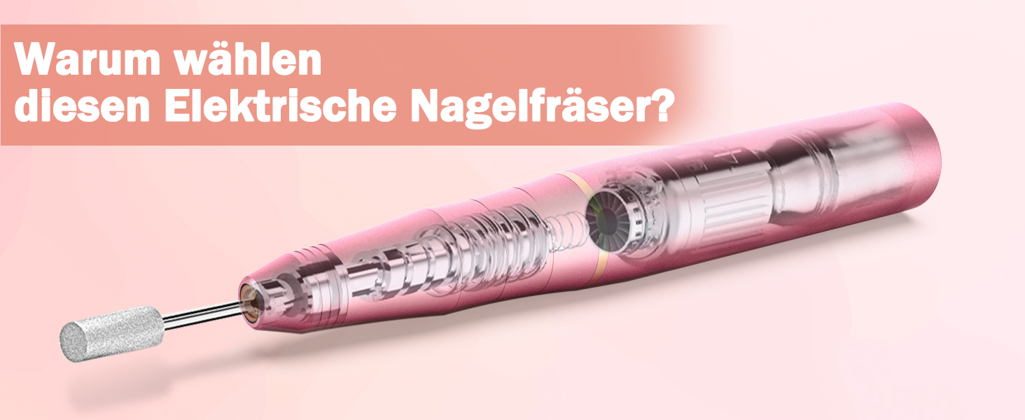 Електричний набір для манікюру та педикюру NailGirls 11 в 1, 35000 RPM, рожевий