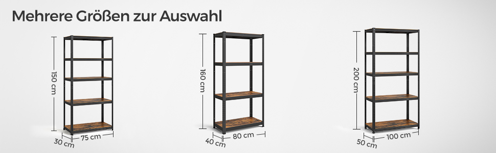 SONGMICS 2-Tier Industrial Shelving Unit - Vintage Brown & Black