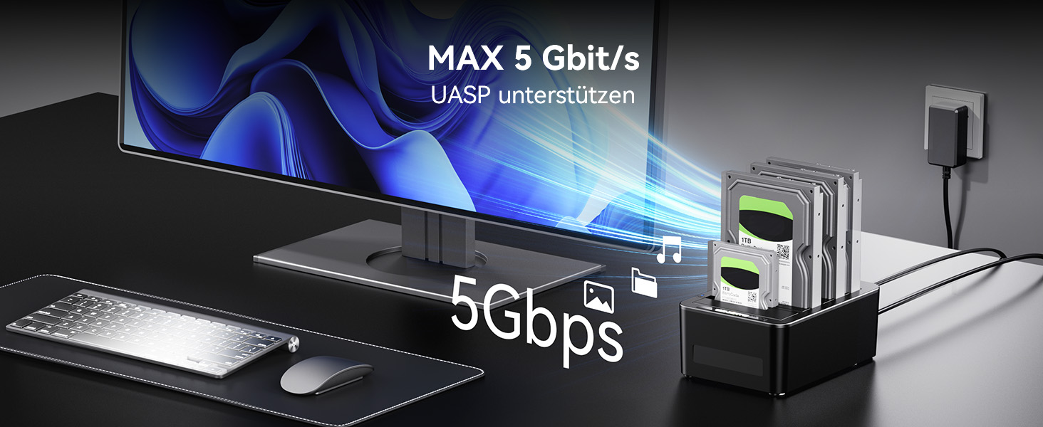 Док-станція для жорстких дисків CENMATE на 3 слоти для SATA HDD/SSD 2.5
