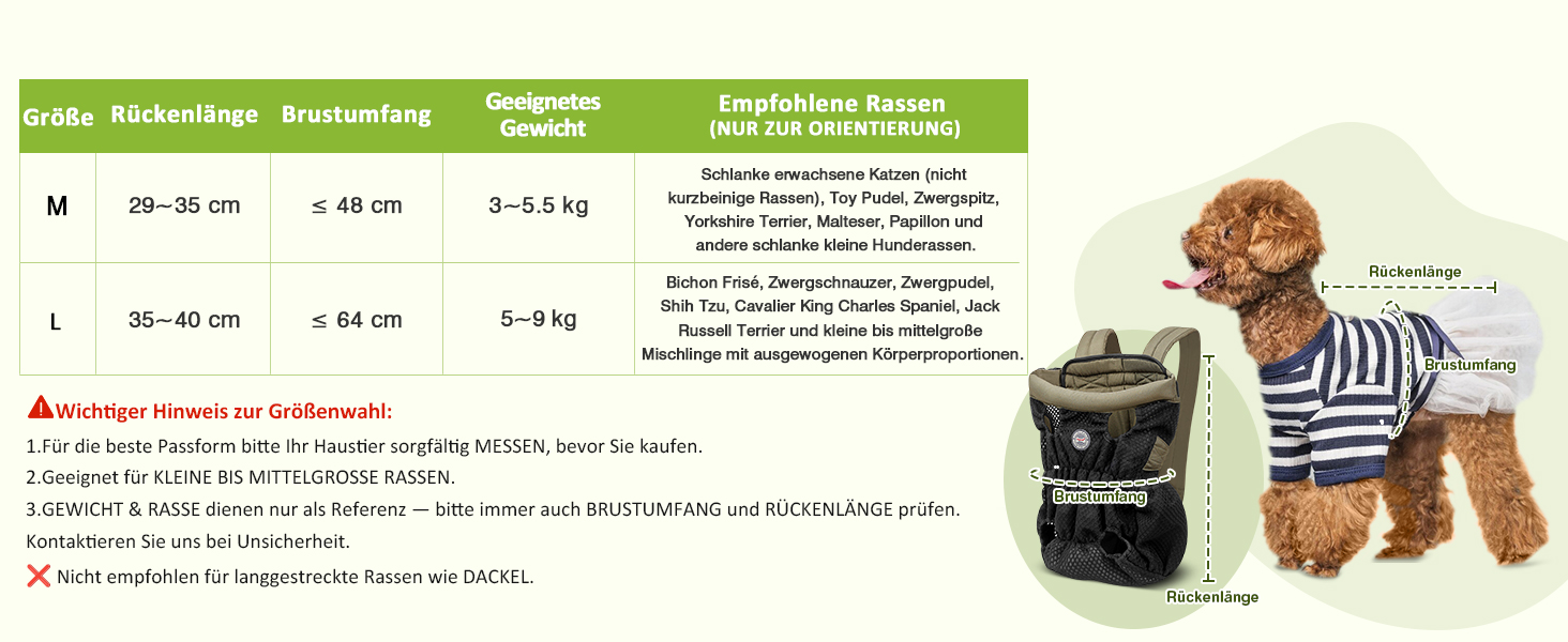 Рюкзак для собак Allsopets - легкий, дихаючий, зручний, з безпечною лінійкою, для подорожей, прогулянок на природі (оливковий, M)