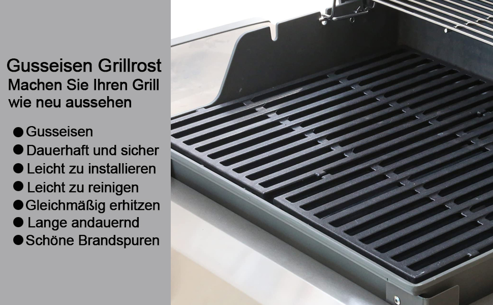 Решітка для гриля Weber Spirit I & II серії 200, Spirit E-210, E-220, S-210, S-220. Замінна решітка з чавуну для Weber 7637, 44,5 см