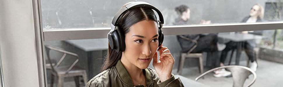 Shure Aonic 40: Бездротові навушники з активним шумозаглушенням, Bluetooth, мікрофон, 25 годин роботи, сумісність з iPhone та Android, білий (чорний)