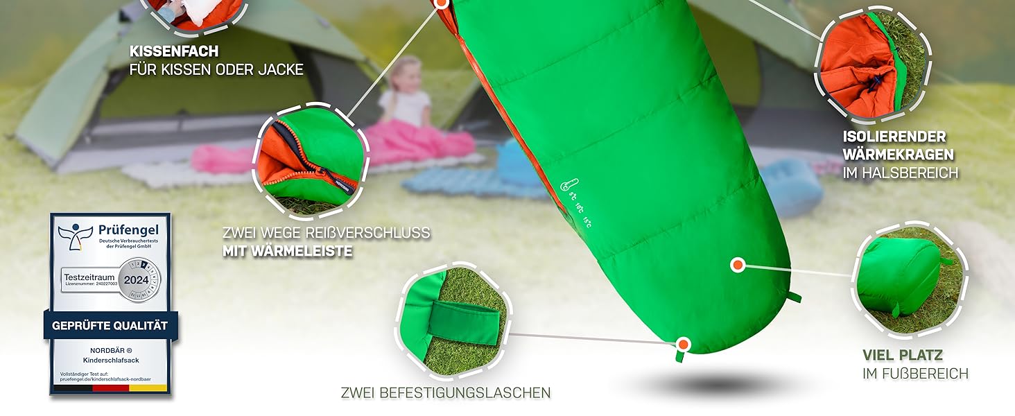 Дитячий спальний мішок для хлопчиків та дівчаток до 145 см | 100% бавовна | Легкий та теплий спальник-кокон | Outdoor спальник для кемпінгу [1200г] | Кольори: фіолетовий/бірюзовий (зелений/помаранчевий)