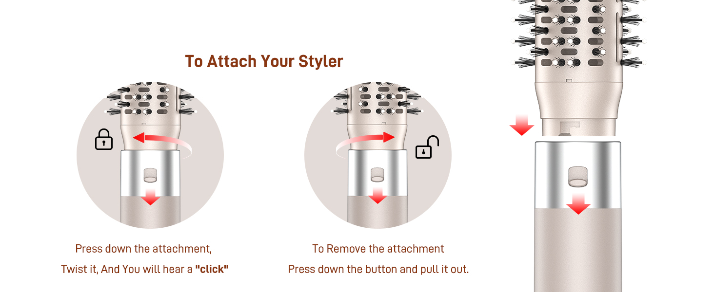 5-в-1 Стайлер для волосся MESCOMB - Air Styler з іонізацією, сушка, завивка, об'єм та випрямлення