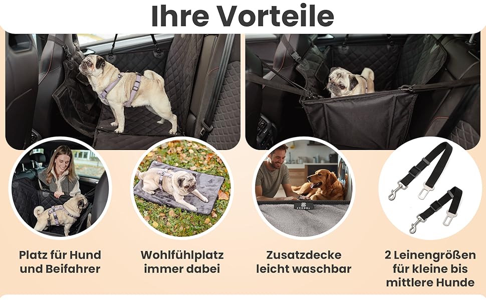 Автокрісло для собак 2GOODz з плюшевою підстилкою - безпечні ремені, водонепроникне та міцне