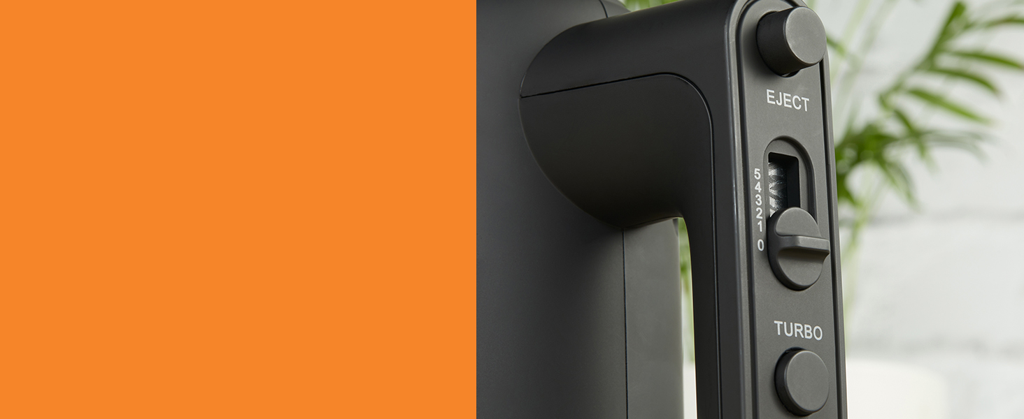 Ручний міксер Petra 300W з 5 швидкостями, турбо-функцією та набором насадок, срібний колір