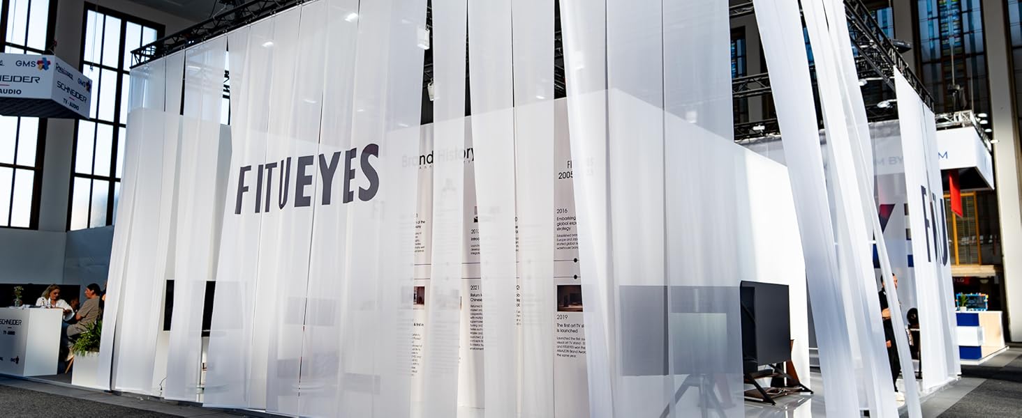 Підставка для телевізора FITUEYES Zen Series - чорний, для телевізорів 55-88 дюймів, дерев'яна, поворотна, регульована по висоті