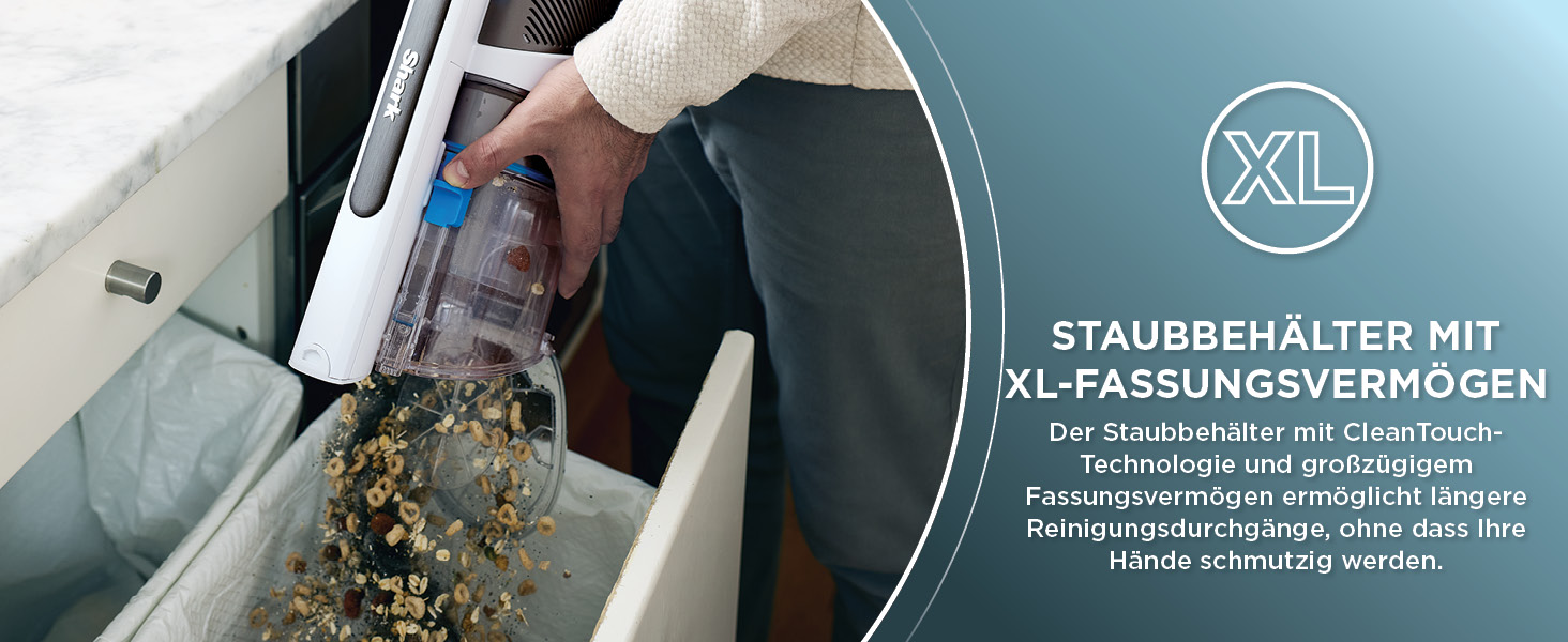 Пылесос Shark PowerPro IZ380EU: аккумуляторный, без мешка, для шерсти животных, аллергиков, ковров и твердых полов, с LED-подсветкой и шарнирным шлангом, Navy Blue (Java Metallic)