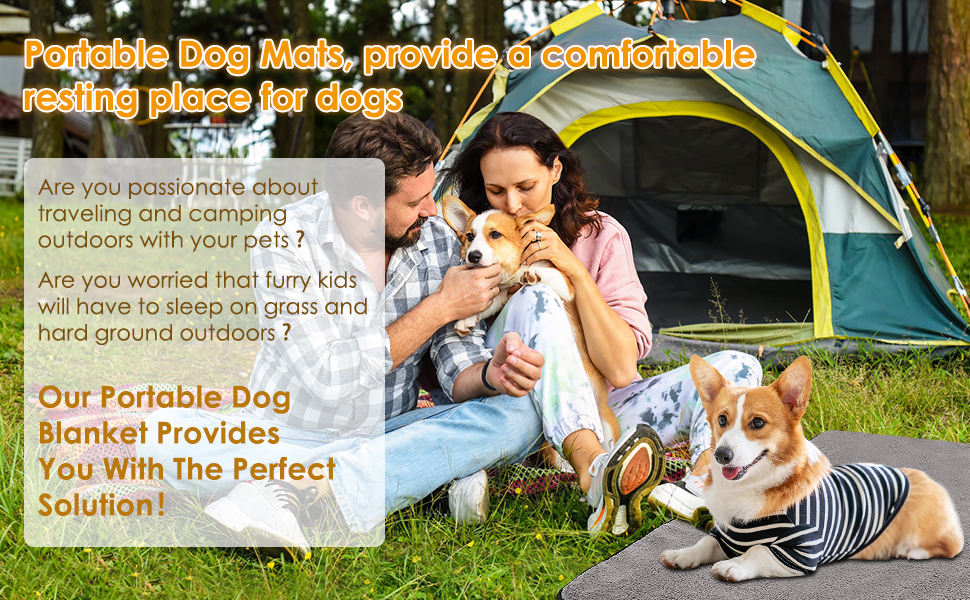 Килимок для собак Outdoor, 100x70 см, вологостійкий, миючий, з сумкою та знімачем шерсті. Підходить для подорожей, кемпінгу, собак та котів. Теплий килимок, велика подорожня ковдра, оксфордська тканина, чорний колір.