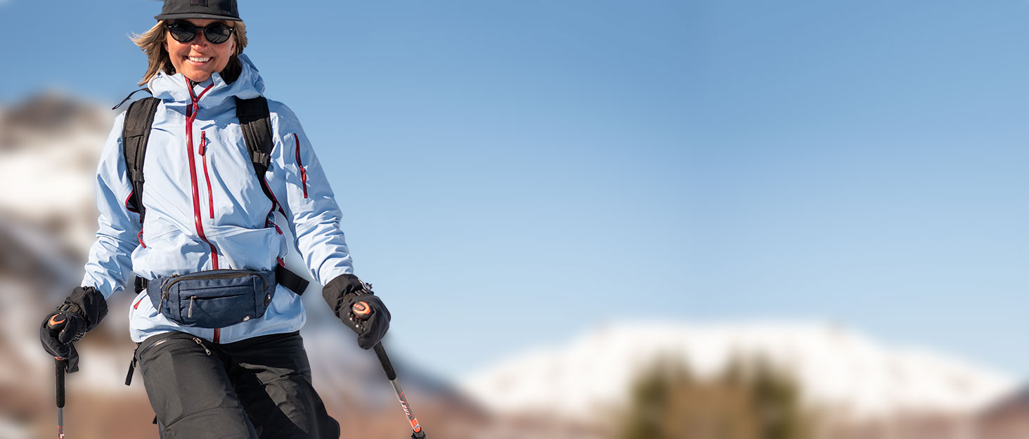 WATERFLY Поясна сумка на пояс для жінок та чоловіків: стильна сумка через плече для спорту, бігу, прогулянок з собакою, подорожей. Темно-сіра