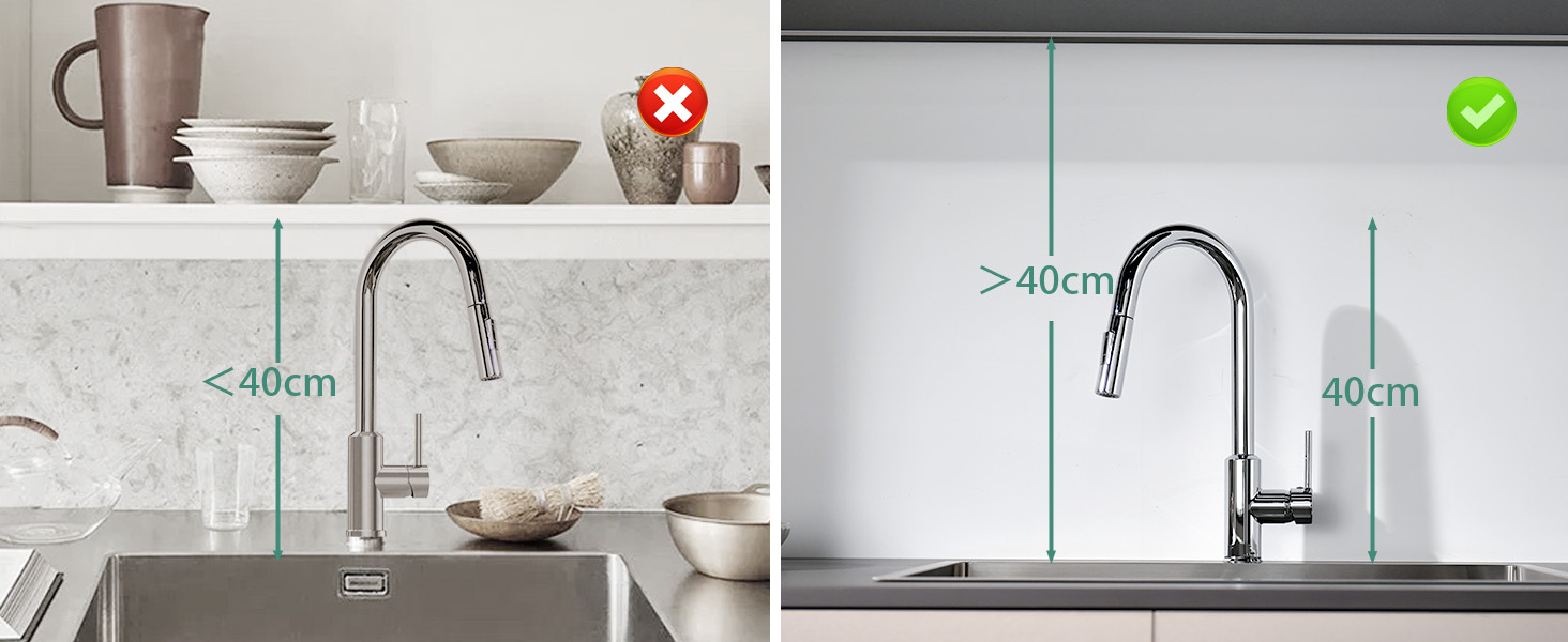 Змішувач кухонний з висувною лійкою та душем, 360° поворот, 2 режими, нержавіюча сталь (хром)