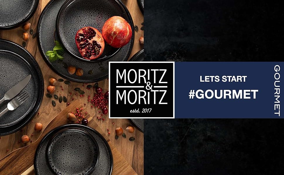 Набір обідніх тарілок Moritz & Moritz SOLID 26 см, 4 шт, кам'яна кераміка, набір посуду для сервірування