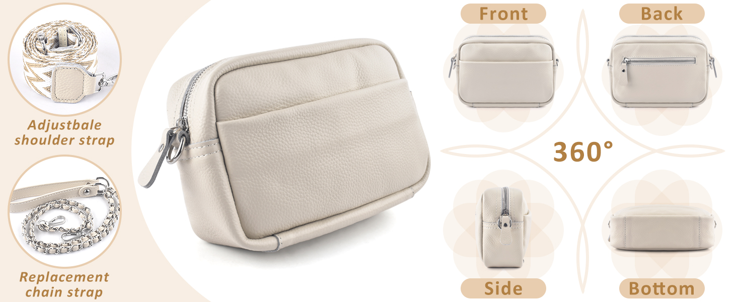 Сумка жіноча BROTOU через плече зі шкіри, чорна крос-боді з широким ременем та відділеннями для карт