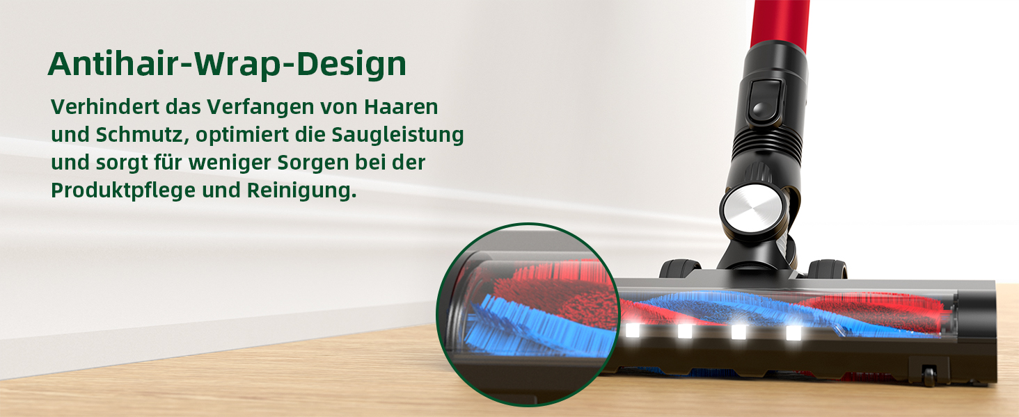 VEGREM Бездротовий акумуляторний пилосос 25Kpa з LED-підсвіткою та 2 режимами потужності, до 40 хвилин роботи