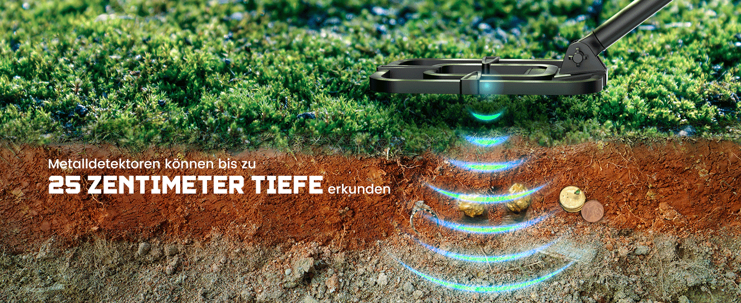 Металодетектор професійний для дорослих та дітей – вологостійкий, з LCD-дисплеєм та 10-дюймовою котушкою, бездротовий, складний, з акумулятором 2000mAh – високоточний металошукач (Оранжевий)