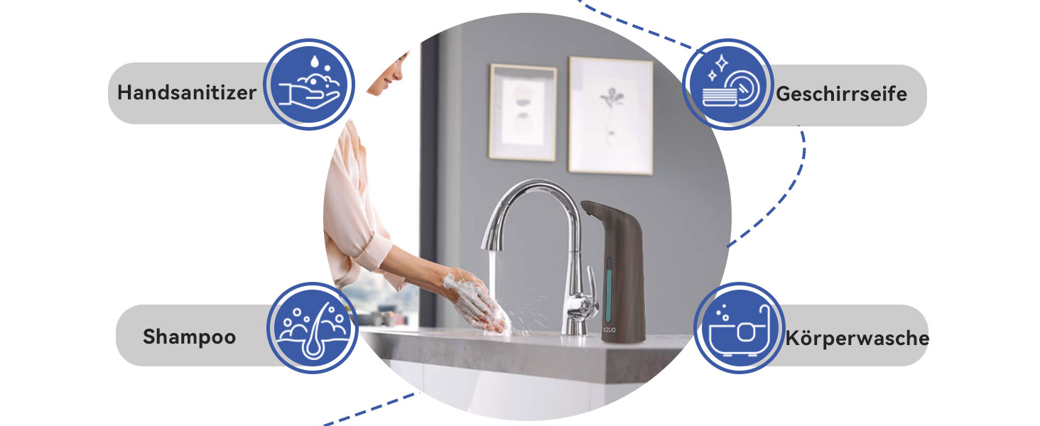 Автоматичний безконтактний диспенсер для мила з 4 рівнями регулювання, 400 мл, електричний, на батарейках, для встановлення на стіл, з інфрачервоним сенсором, бронзовий (400 мл, глибока зернистість)