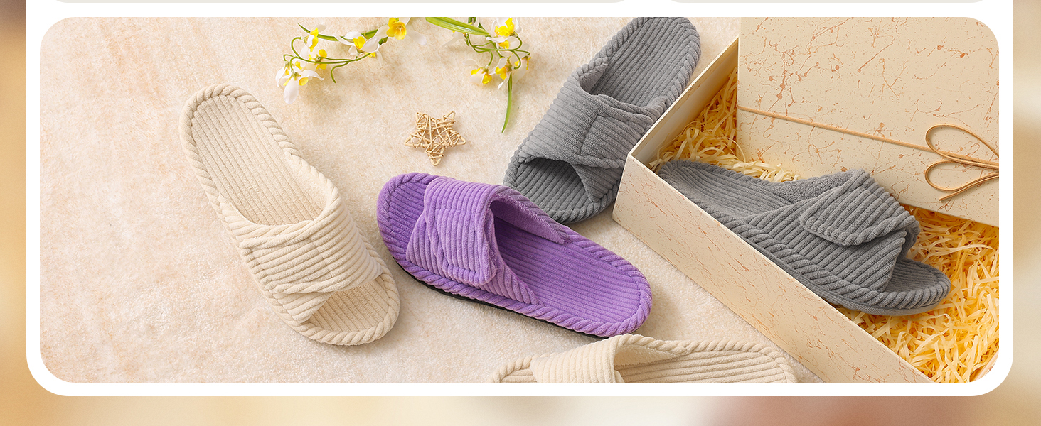 Ортопедичні домашні тапочки для жінок Litfun з піною з пам'яті, підтримкою склепіння стопи, регульованою липучкою, відкритими пальцями, з корду, бежеві, 39 EU