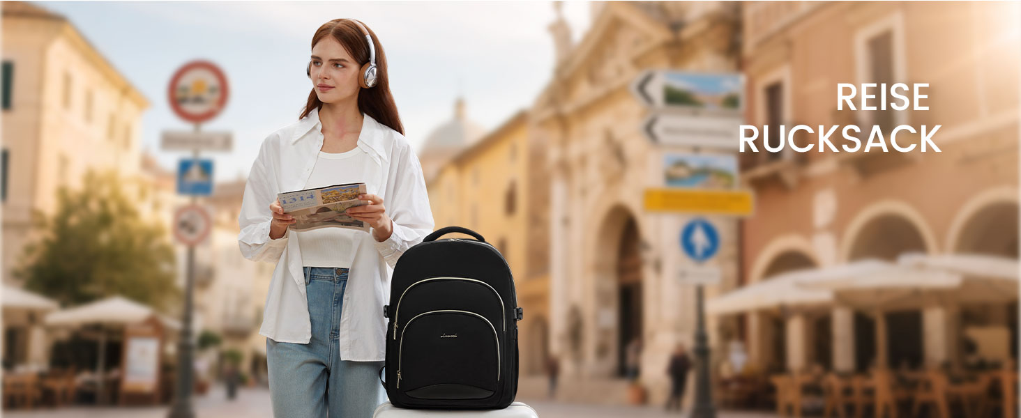 LOVEVOOK Рюкзак для жінок, 15.6 дюймів, водонепроникний, для школи, підлітка, елегантний, для роботи, навчання, подорожей, універсальний, чорно-бежево-коричневий