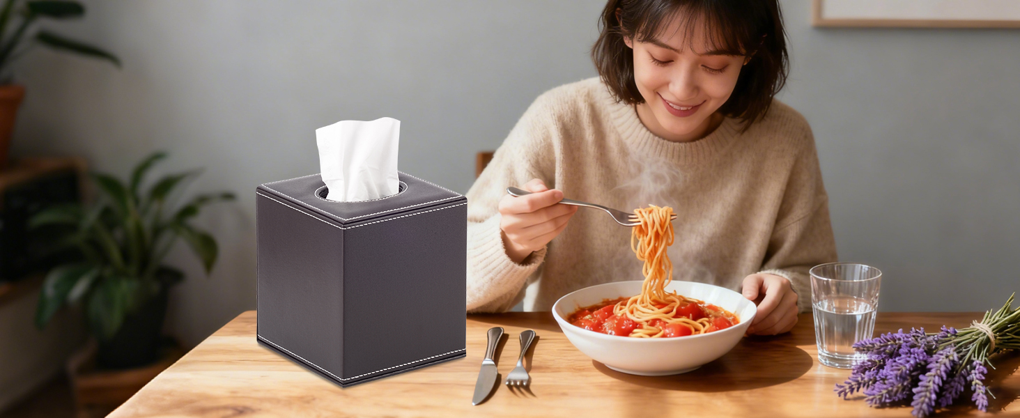 Скляна коробка для серветок прямокутна, органайзер для дому, ванної кімнати, авто, офісу, вінтажний дизайн (коричневий)