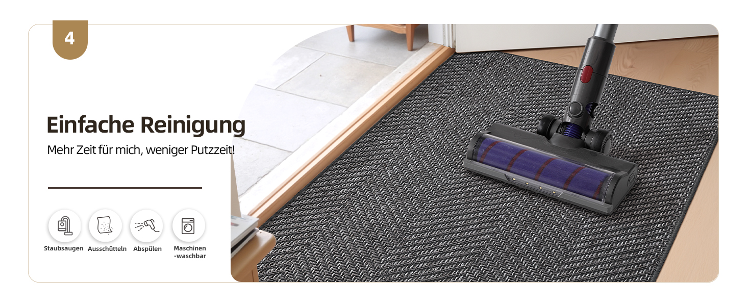 Килимок для дому COLOR&GEOMETRY 43x76 см, сірий, машинне прання, неслизький, для входу, вбираючий, для передпокою, коридору