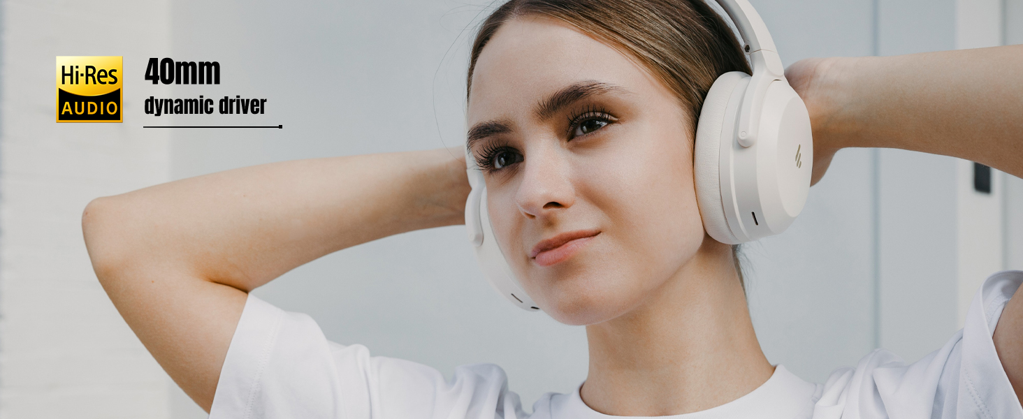 Edifier WH700NB Pro: Бездротові навушники з активним шумозаглушенням (-43dB), Hi-Res Audio, Bluetooth V5.4, AI-дзвінки, швидка зарядка, складні - Чорний