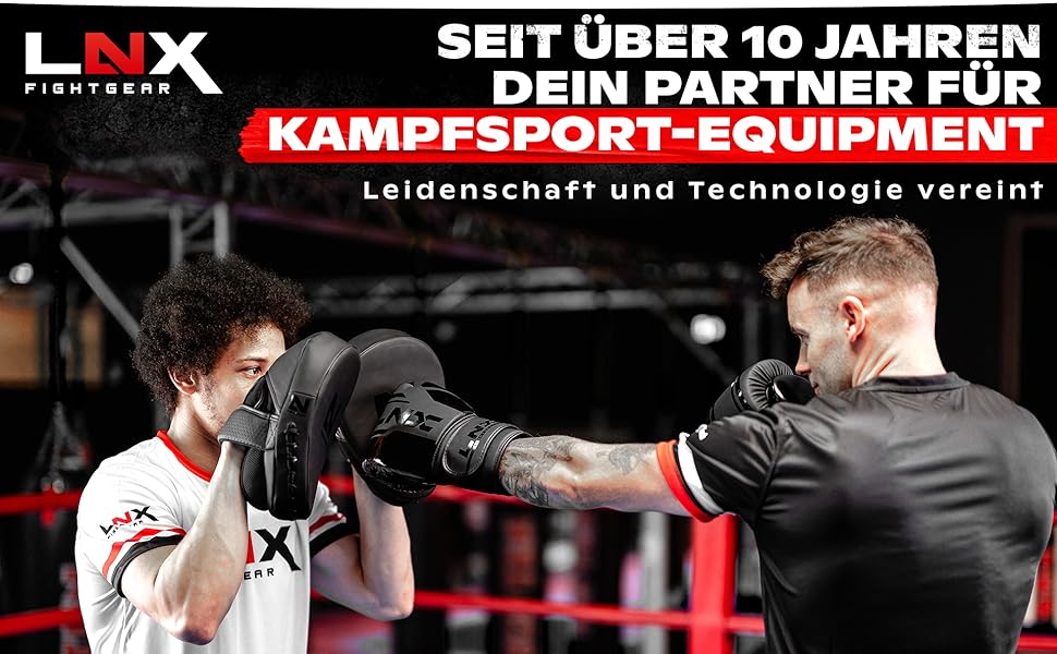 Боксерські рукавички LNX Performance Pro: для кікбоксингу, боксу, муай-тай, MMA (10, 12, 14, 16 Oz) - чорний колір