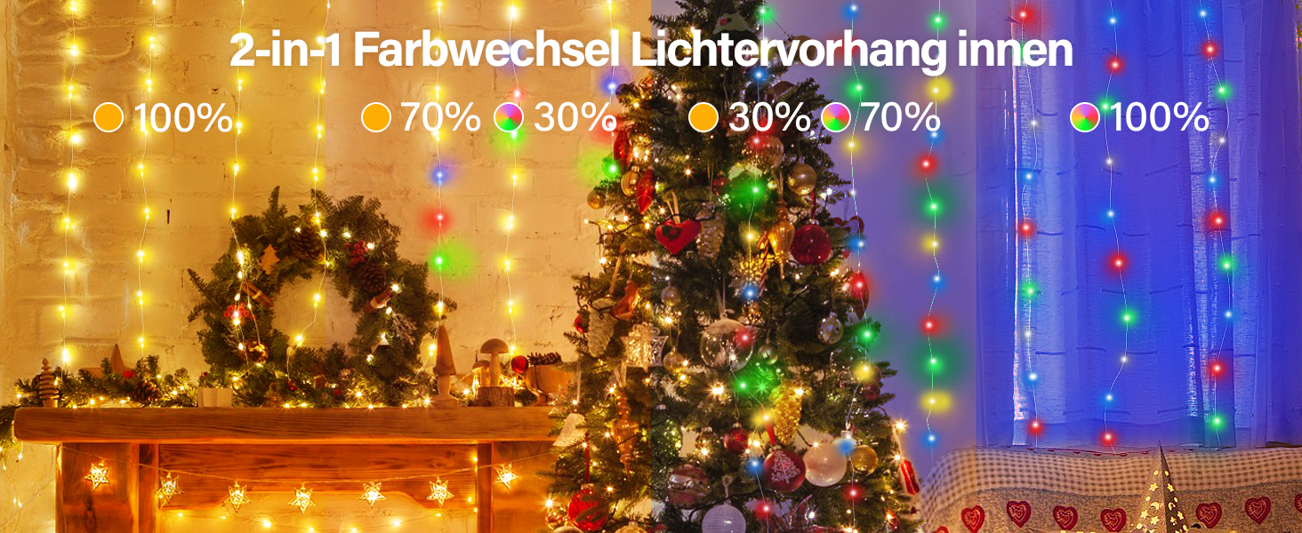 Ламповий фонтан 3x3м, 300 LED, USB, 8 режимів, пульт, IP65, для декору, свята, вечірки, тепле світло, мідний дріт