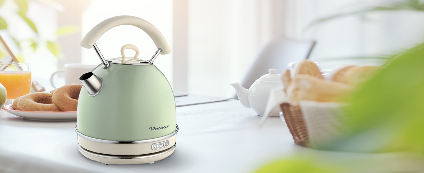 Ariete Vintage Electric Kettle 1.7L, 2000W - Green