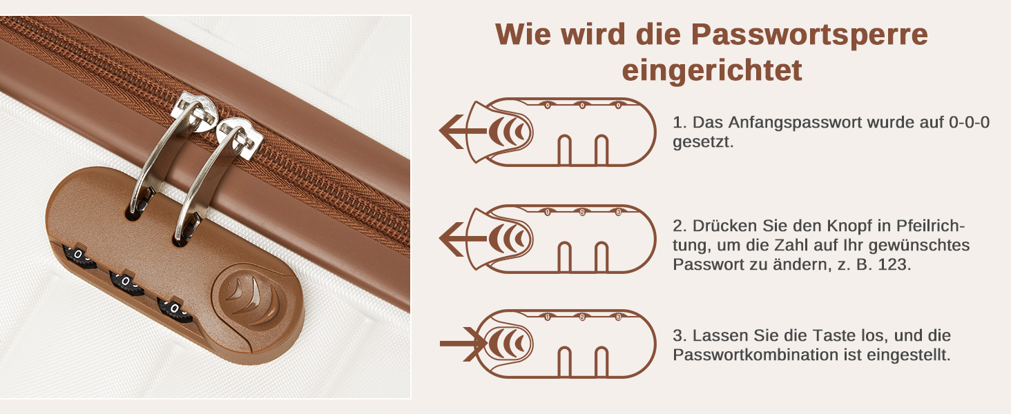 Чемодан KONO: середній, ABS+PC, з коліщатами та кодовим замком (66 см)