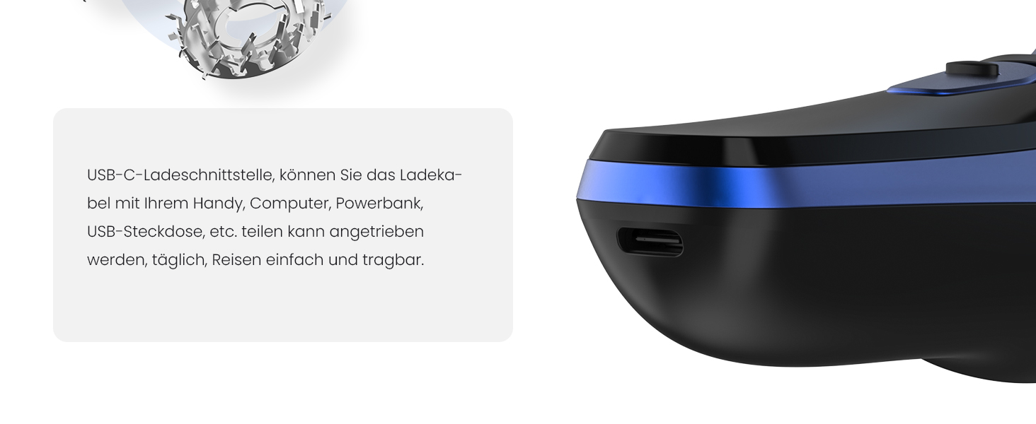 Електрична бритва Sejoy для чоловіків, суха, з підзарядкою, з висувним тримером, швидка зарядка за 1 годину, 3D-головка, LCD-дисплей (Азурний колір)