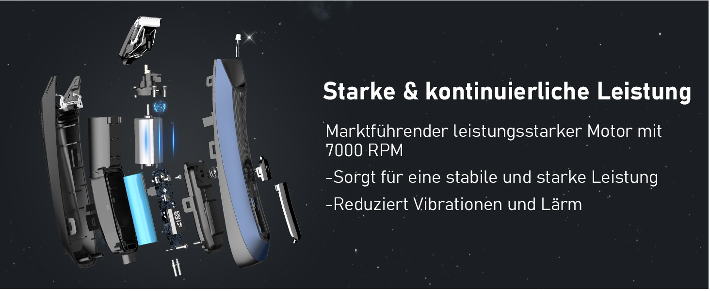 Електричний чоловічий триммер для тіла Kibiy з LED-дисплеєм, IPX7, водонепроникний (синій)