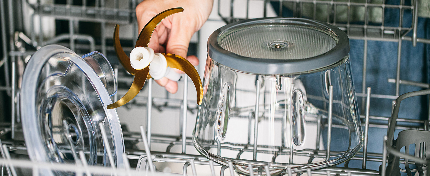 Електричний подрібнювач Family Care для кухні: 3 титанові леза, 300W, скляна чаша 600 мл, подрібнювач м'яса, цибулі, овочів, горіхів, льоду. Багатофункціональний.