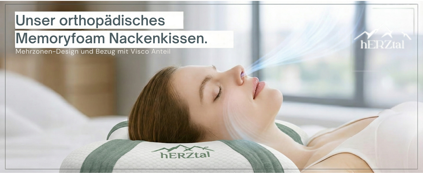 Ортопедична подушка для шиї з Memory Foam – Ергономічна подушка для сну на боці, спині та животі. Подушка для підтримки шийного відділу хребта, проти болю в шиї. Oeko-Tex, знімний чохол.
