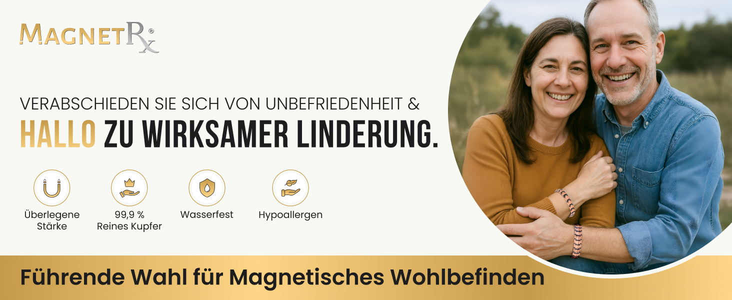 Браслет на руку чоловічий MagnetRX® з чистої міді – для магнітотерапії при артриті та тунельному синдромі – з інструментом для регулювання розміру (5X Strength - EllipseMAX (5,000 Gauss))