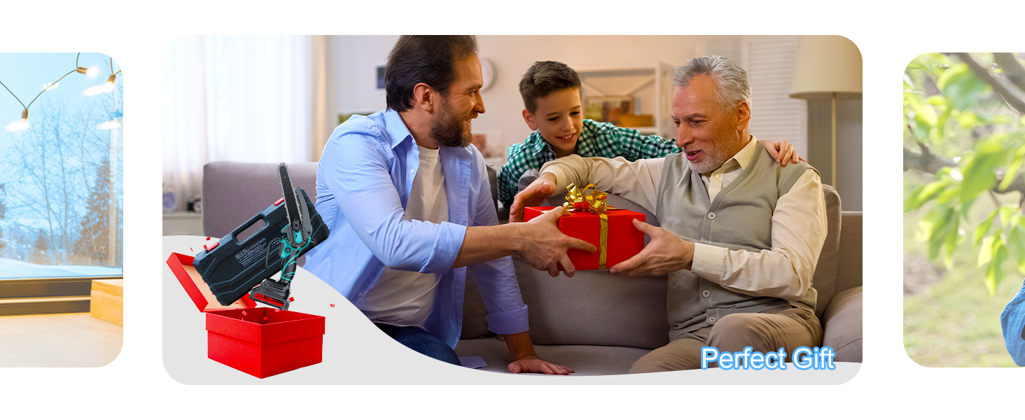 Акумуляторна міні-пилка Olubfdh 4000mAh, 6 дюймів, з автоматичним змащенням, 2 акумулятори 2000mAh, для стрижки гілок та дерева