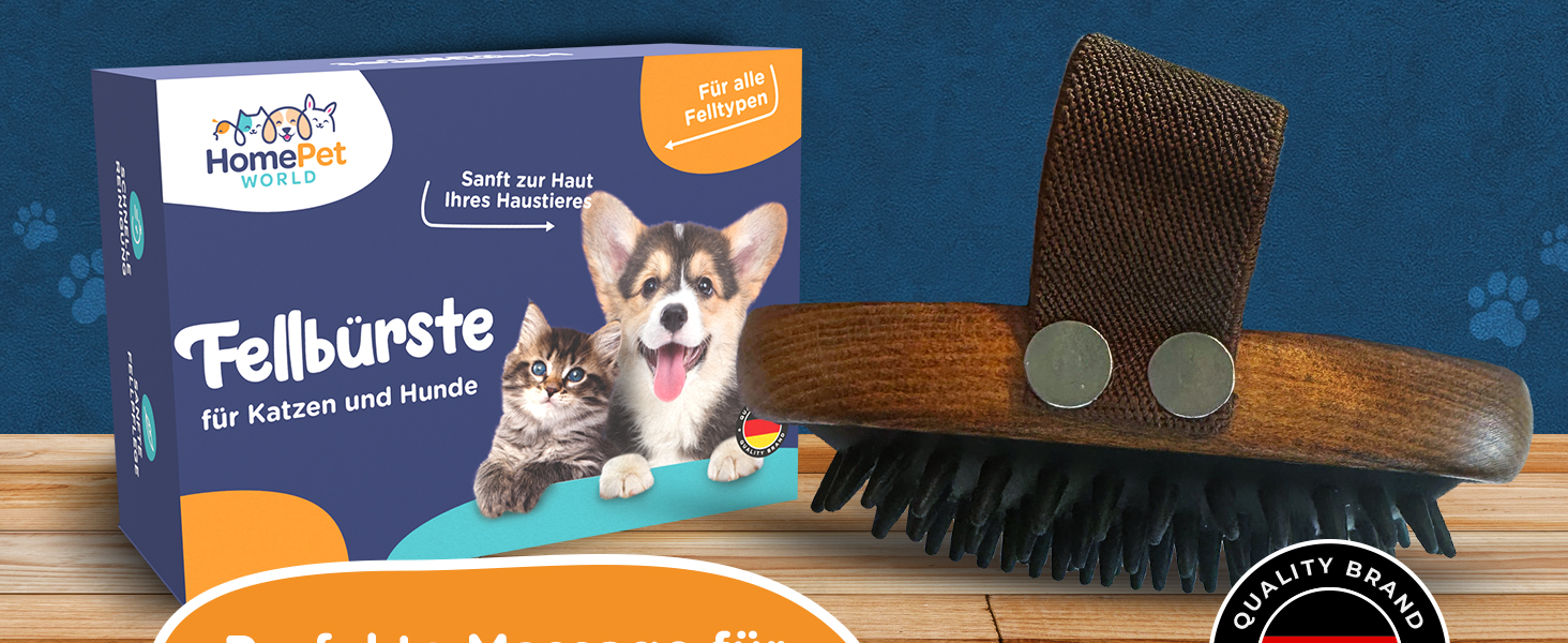 Двостороння щітка для собак та котів HomePetWorld - для догляду за довгою та середньою шерстю, видалення ковтунів та підшерстя