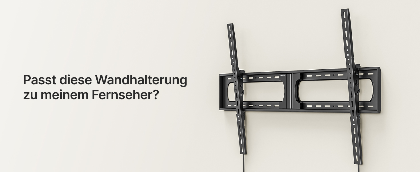 Кріплення для телевізора monTEK Heavy Duty, настінне кріплення для телевізорів 37-140 дюймів, до 136 кг, ультратонкий профіль 32 мм, сумісне з дерев'яними стійками 406/450/600 мм, VESA до 1200x800 мм, регульоване нахилом