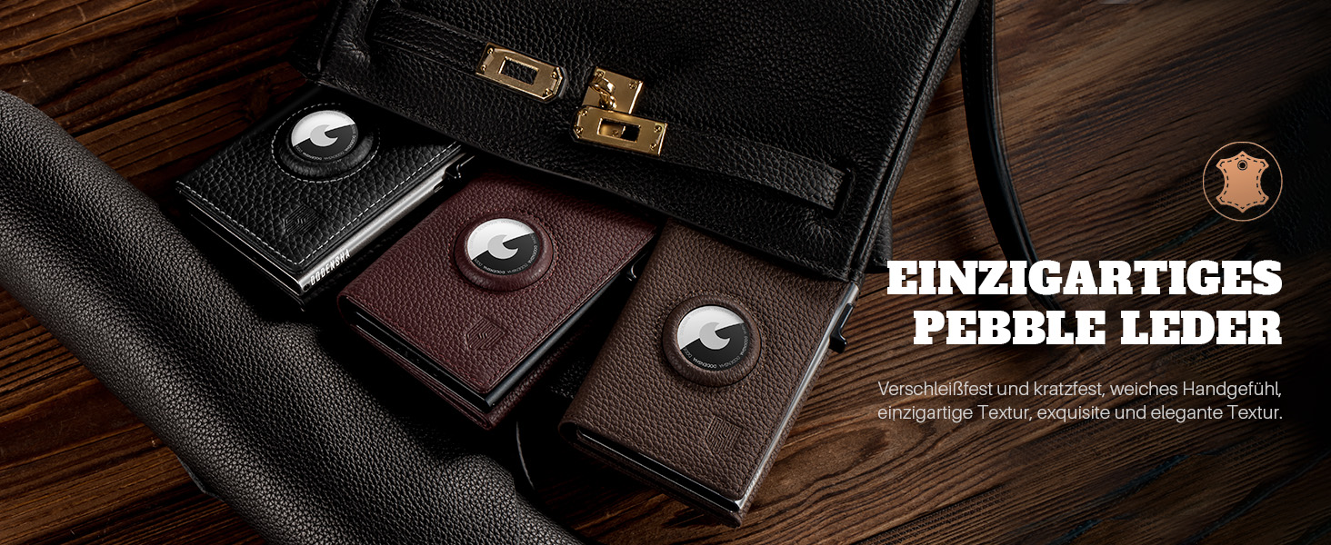 Портмоне DODENSHA® MagSnap для чоловіків з RFID захистом та відділенням для AirTag® I Кредитниця для 10+ карток I Портмоне з монетницею I (Чорний)