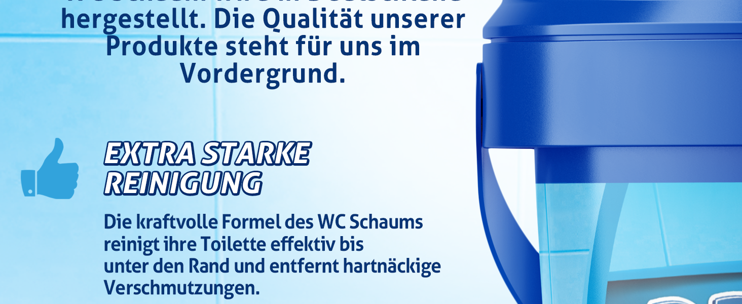 Засіб для чищення унітазу DRAXUS WC Schaum, активна піна проти вапна та сечового каменю, XXL упаковка 2.5 кг