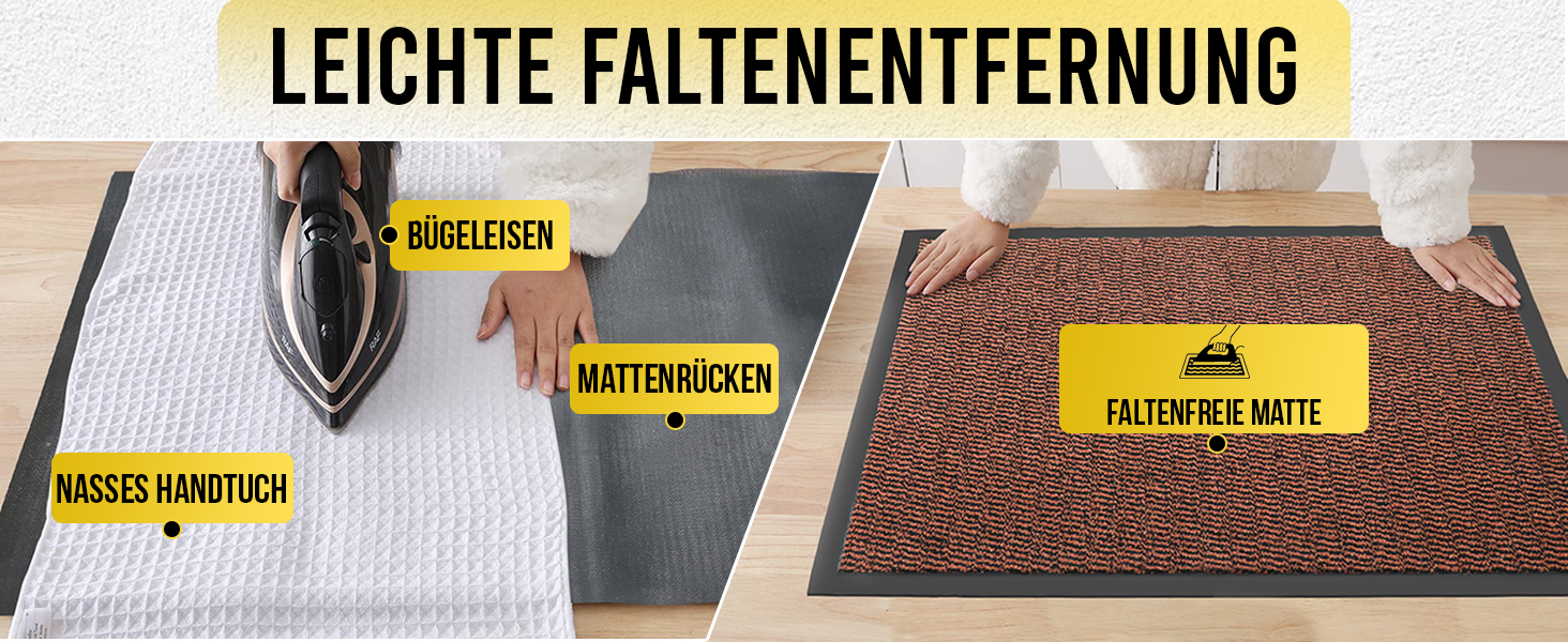 Привітальний килимок BLADO для дому та вулиці, протиковзкий та зносостійкий, коричневий, 60x80 см