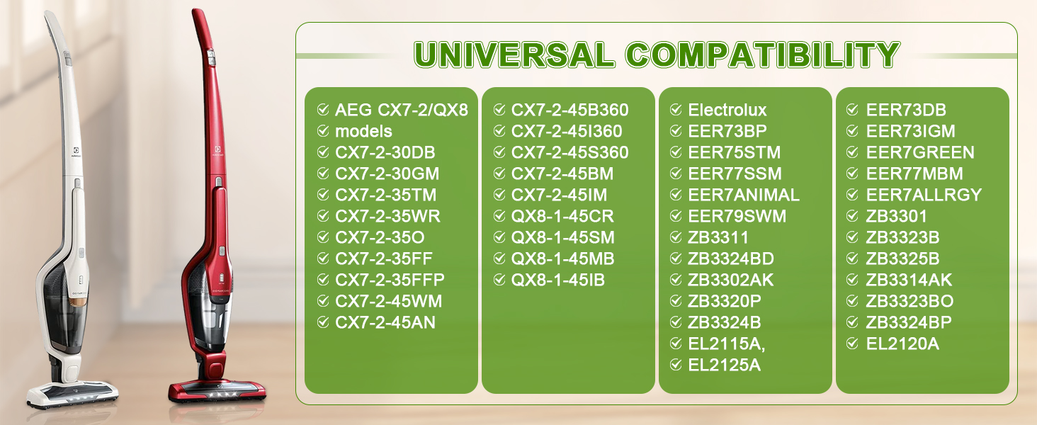 Фільтри для пилососа AEG Ergorapido (CX7, QX8, Animal) - 6 шт.