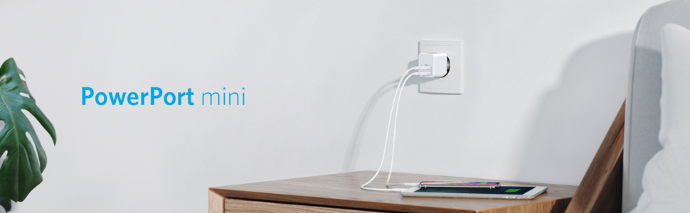 Anker PowerPort Mini: Двопортовий мережевий адаптер, компактний, 2.5A, для iPhone, iPad, Galaxy та інших пристроїв (білий)
