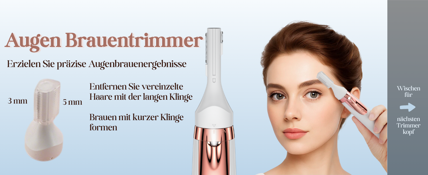 Електричний жіночий тример/рашувач BarberBoss 5-в-1 QR-8005: для обличчя, тіла, бікіні, носа та брів. Бездротовий, для мокрого та сухого гоління.