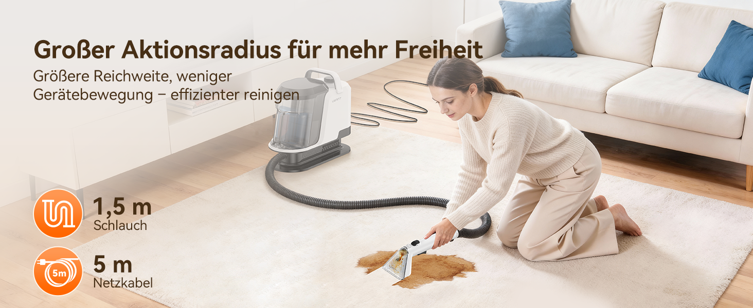 Пароочисник Uwant Y100 3-в-1 для диванів, килимів та авто. Потужність 1750W, 18KPA, з самоочищенням та 7 насадками. Гарантія 2 роки.